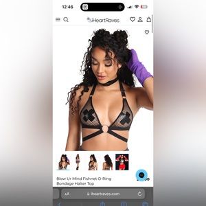 IHeartRaves O Ring Bondage Fishnet Rave Top